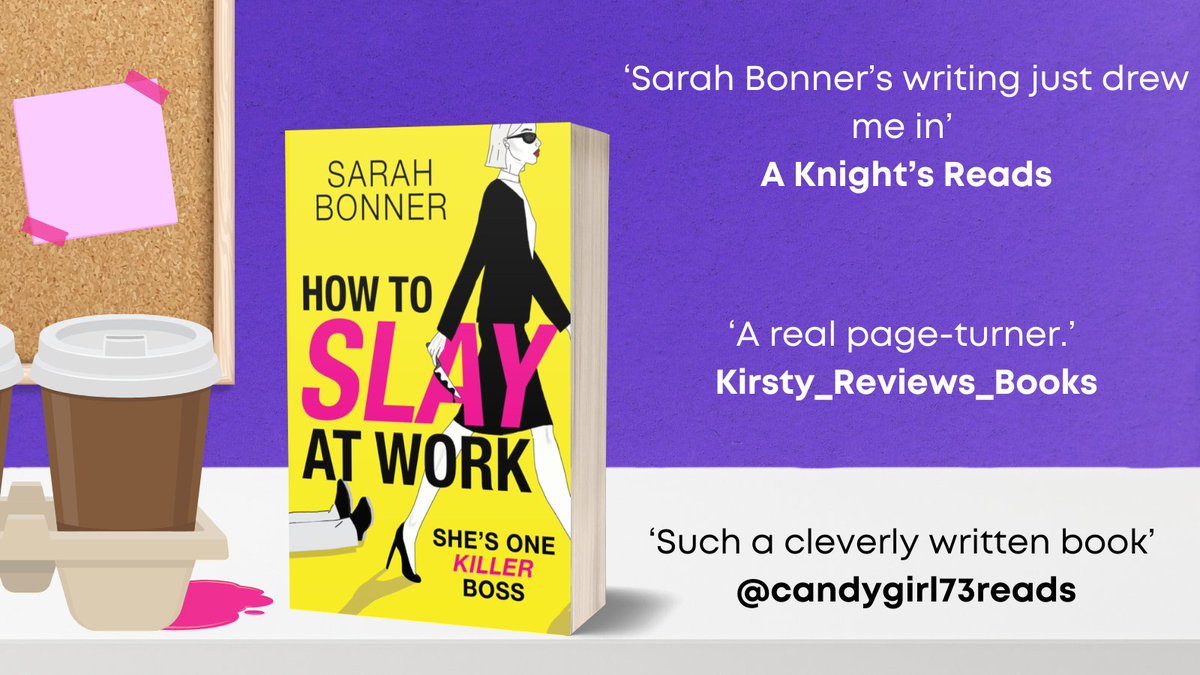 BoldwoodBooks's tweet photo. Thank you to @ClaireKreads, @KirstyReviews and candygirl73reads for their recent reviews on the #HowToSlayAtWork by @sarahbonner101 #blogtour.
Pick up a copy today โก๏ธ https://t.co/W6tNf2qwHl https://t.co/vArwINP4Fg