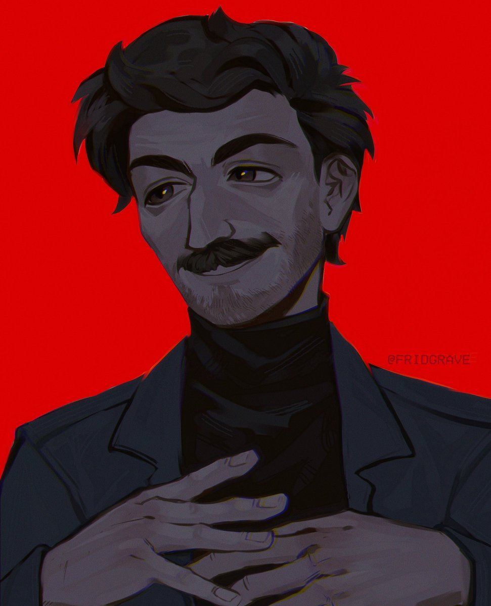 _fridgrave's tweet image. was watching a lot of true crime lately and had to draw s6 shane (denim jacket... turtleneck....the moustache..... it was peak)

#shanemadej #watchertv #buzzfeedunsolved