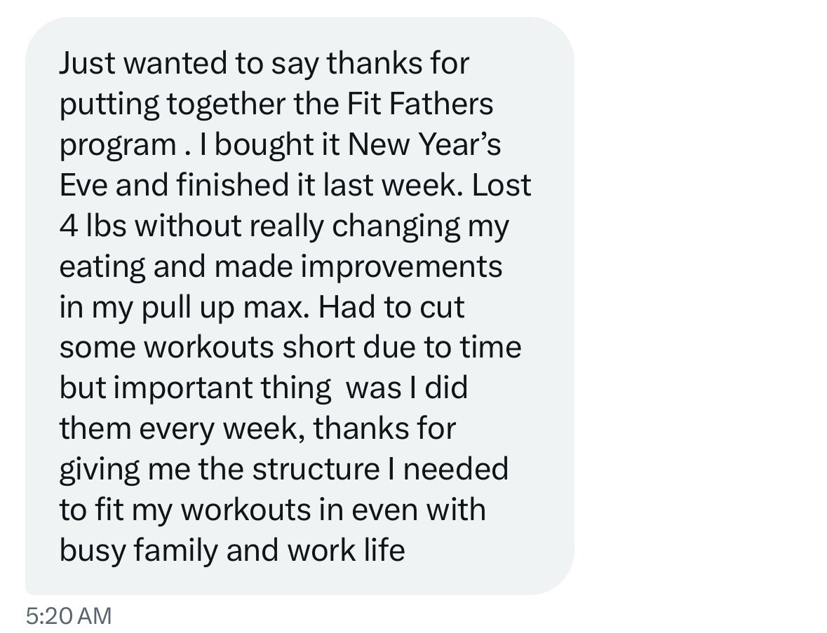 An easy place to start is FIT FATHER DEVOTIONAL.

Lock in, get in shape &amp; take the lead in your life &amp; home!! 

The feedback <a href="/zachhomol_/">Zach Homol</a> &amp; I have gotten from our FIT FATHER course has been unreal!!

For $20 guys are changing their lives!

•4 day week programming with/without a