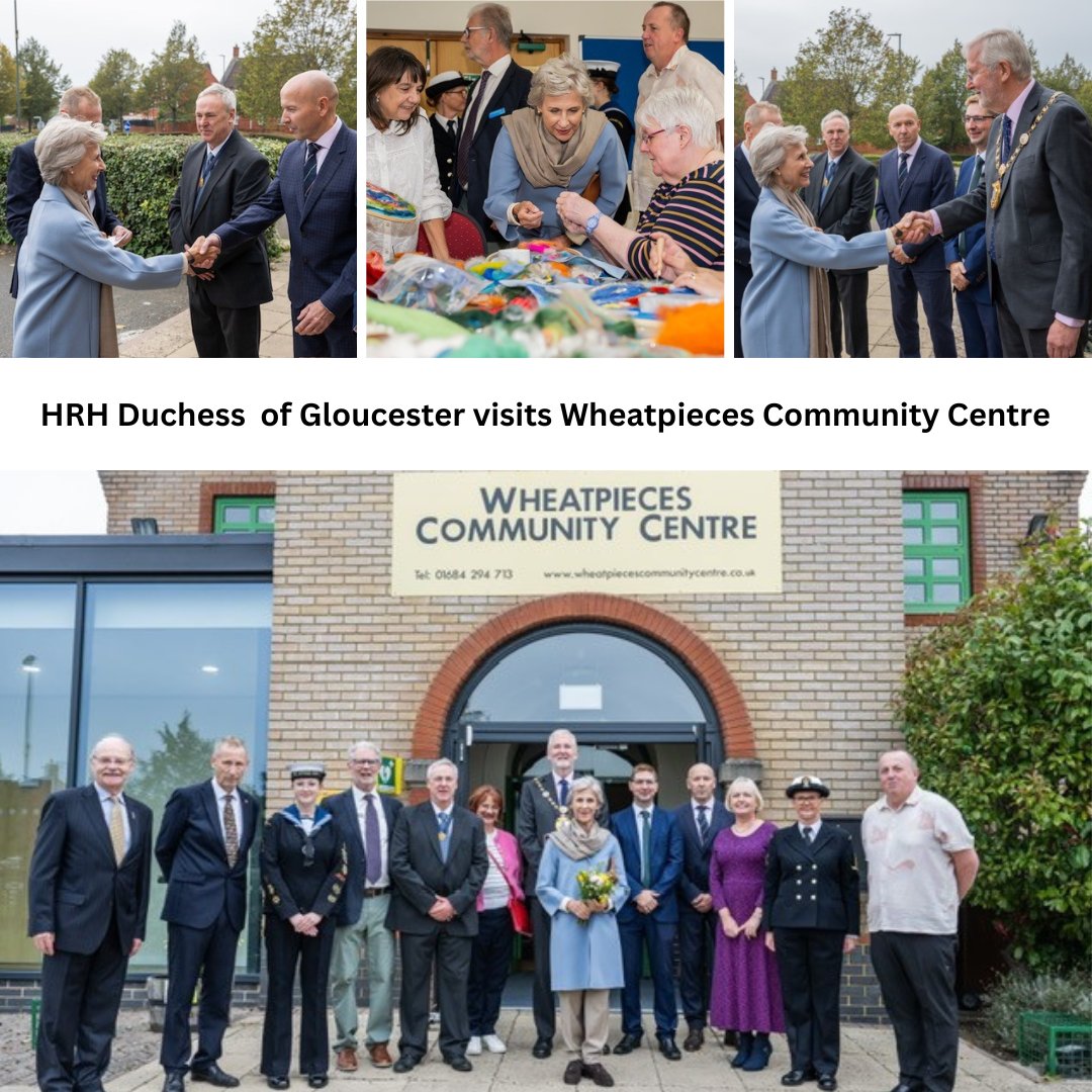 Her Royal Highness the Duchess of Gloucester visited Tewkesbury's Wheatpieces Community Centre last Friday, 20 September 2024. This follows her visit to the borough after the flooding at the start of the year.