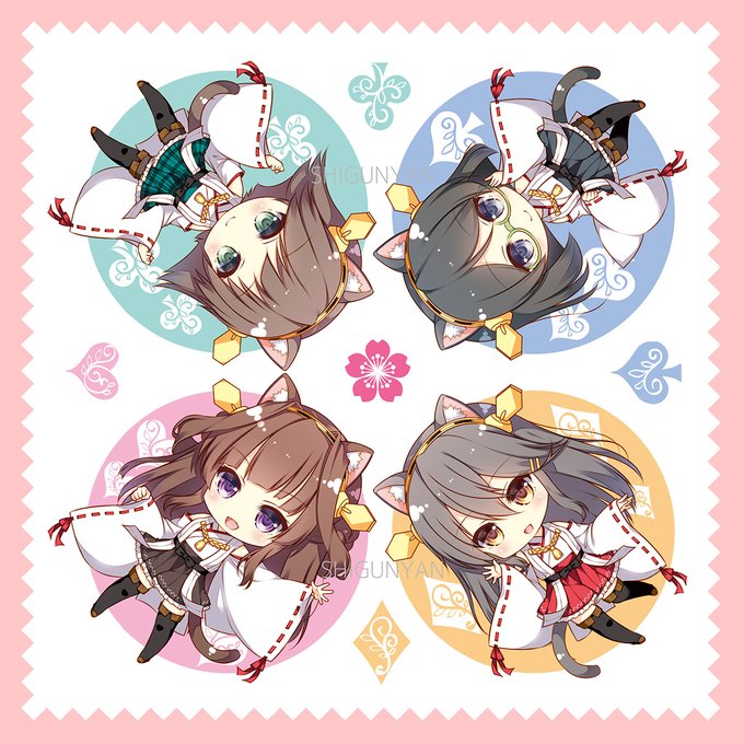 金剛型四姉妹、第三改装実装おめでとう🌸✨
#艦これ 