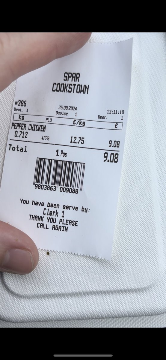 Peppered chicken and chips from the hot food counter at Quinn’s now £9.08😂😂😂😂😂😂😂😂😂😂😂