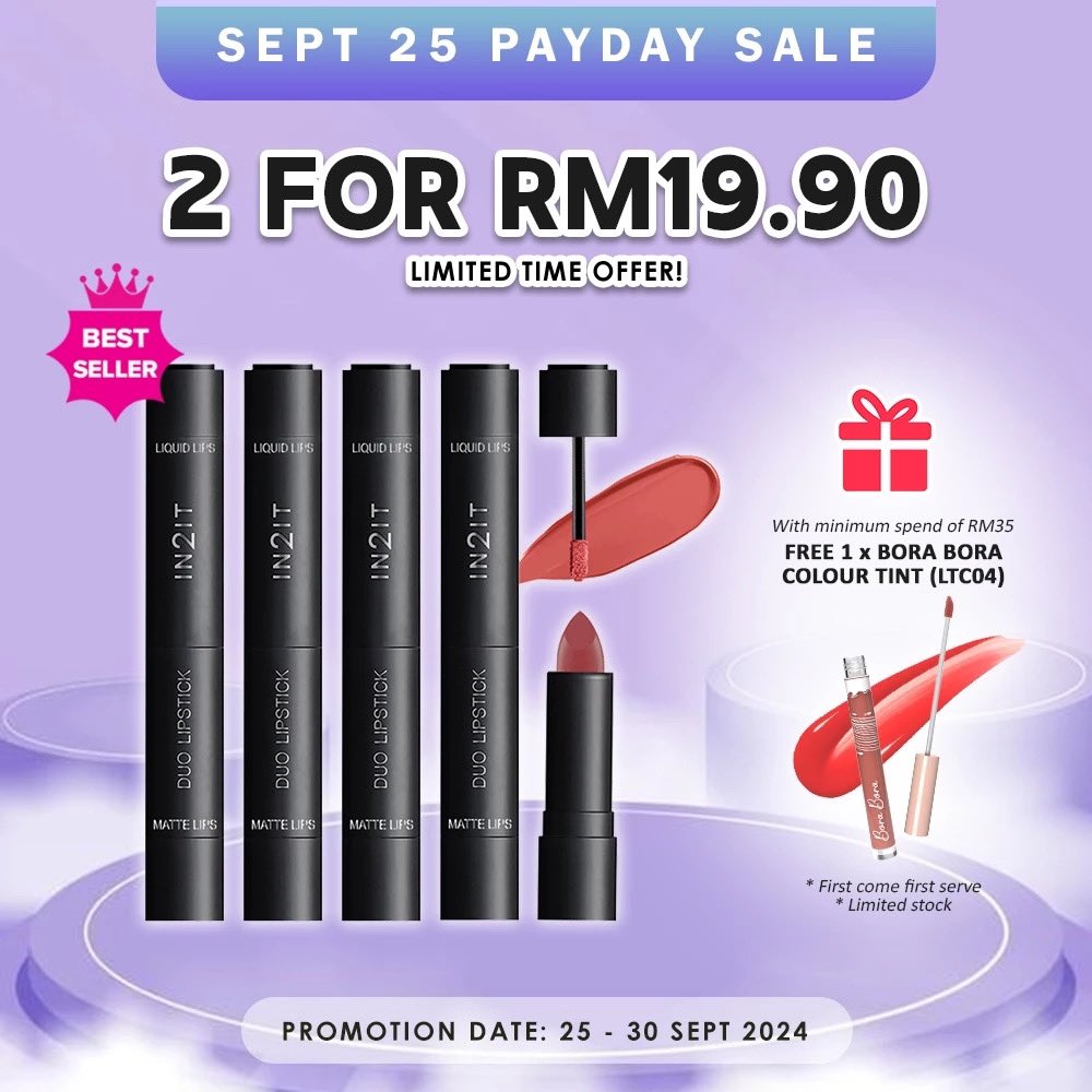 byndhome's tweet photo. POV: Bayar Rm 20 tapi dapat 4 lipstick (2 matte + 2 liquid)

Tengok laaa shades dia semua lawa lawaaa 😮‍💨 https://t.co/Tlz46wUIub