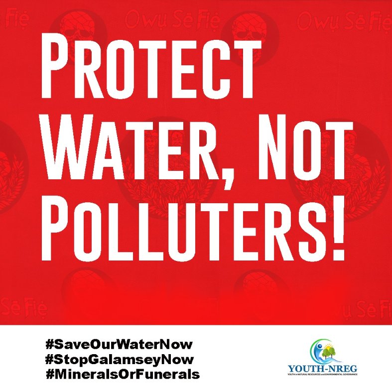 YouthNREGGh's tweet photo. 5 days more to #StopGalamseyNow @NAkufoAddo 
#SaveOurWaterNow 
#FreetheCitizens 

@parliament_gh https://t.co/GLYw0wtbdf