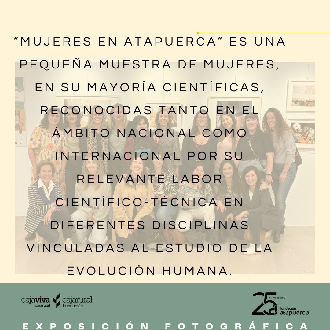 FATAPUERCA's tweet photo. Fundación Caja Rural @fundcajaruralbu y Fundación #Atapuerca inauguran la exposición #MujeresenAtapuerca en el marco del #25aniversario de la Fundación Atapuerca. https://t.co/4OCRo9QQKf