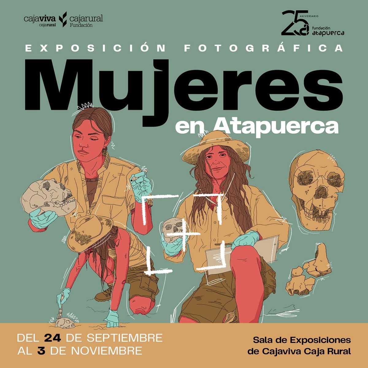 FATAPUERCA's tweet photo. Fundación Caja Rural @fundcajaruralbu y Fundación #Atapuerca inauguran la exposición #MujeresenAtapuerca en el marco del #25aniversario de la Fundación Atapuerca. https://t.co/4OCRo9QQKf