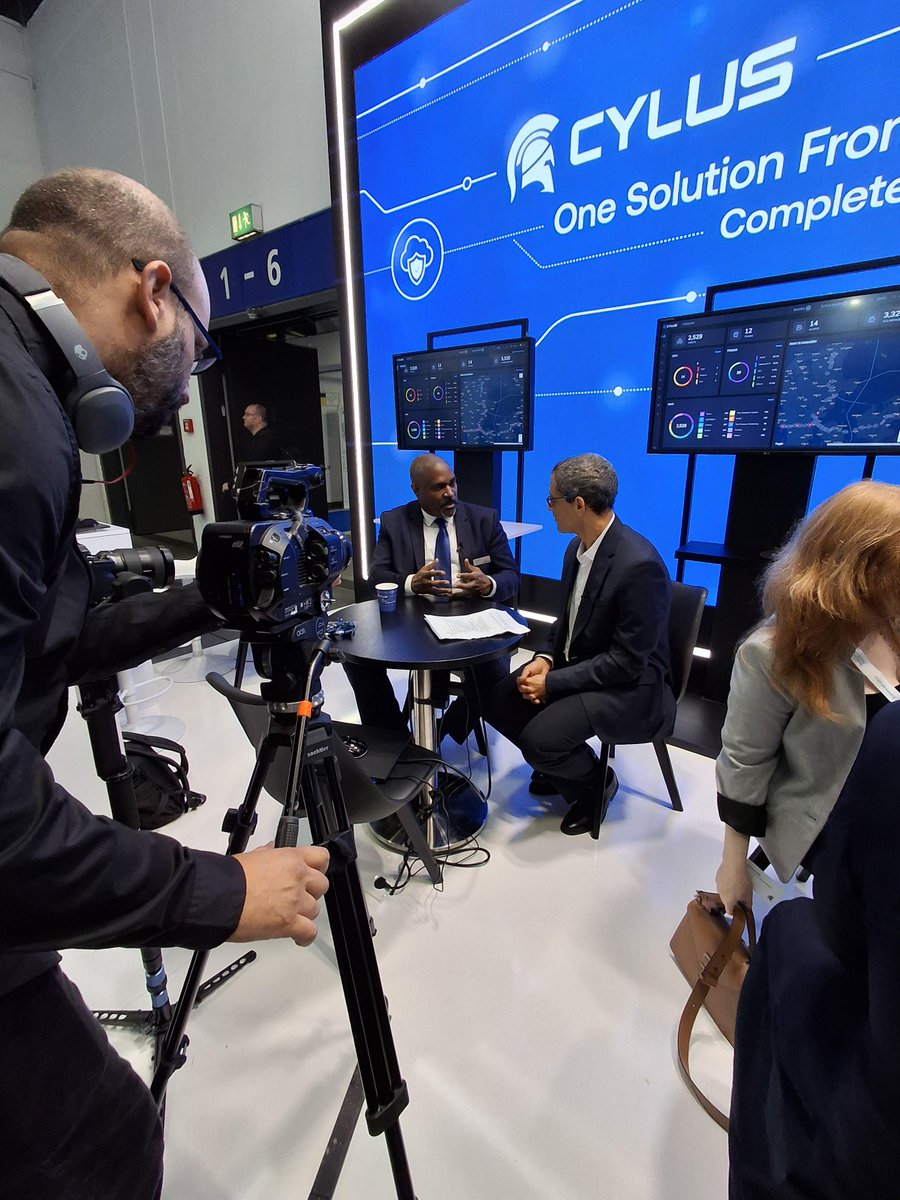 Alstom's tweet photo. Together with our partner ecosystem of partners we are securing green mobility. Great fireside chat with Amir Levintal @Cylus_Security and our own @theseee at @InnoTrans today! https://t.co/20AyQsfiup

#InnoTrans2024 https://t.co/pNMU938r5t