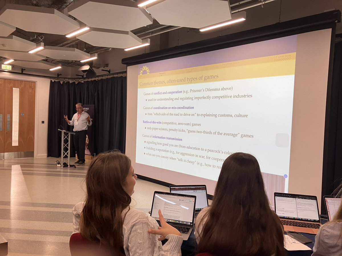 Marina Gardiner Legge (@oxfordhighhead) on Twitter photo Professor Eso discussing ‘Game Theory’ to 89 different schools across the UK <a href="/OxfordHighSch/">Oxford High School</a> Economics conference Professor Eso discussing ‘Game Theory’ to 89 different schools across the UK <a href="/OxfordHighSch/">Oxford High School</a> Economics conference
