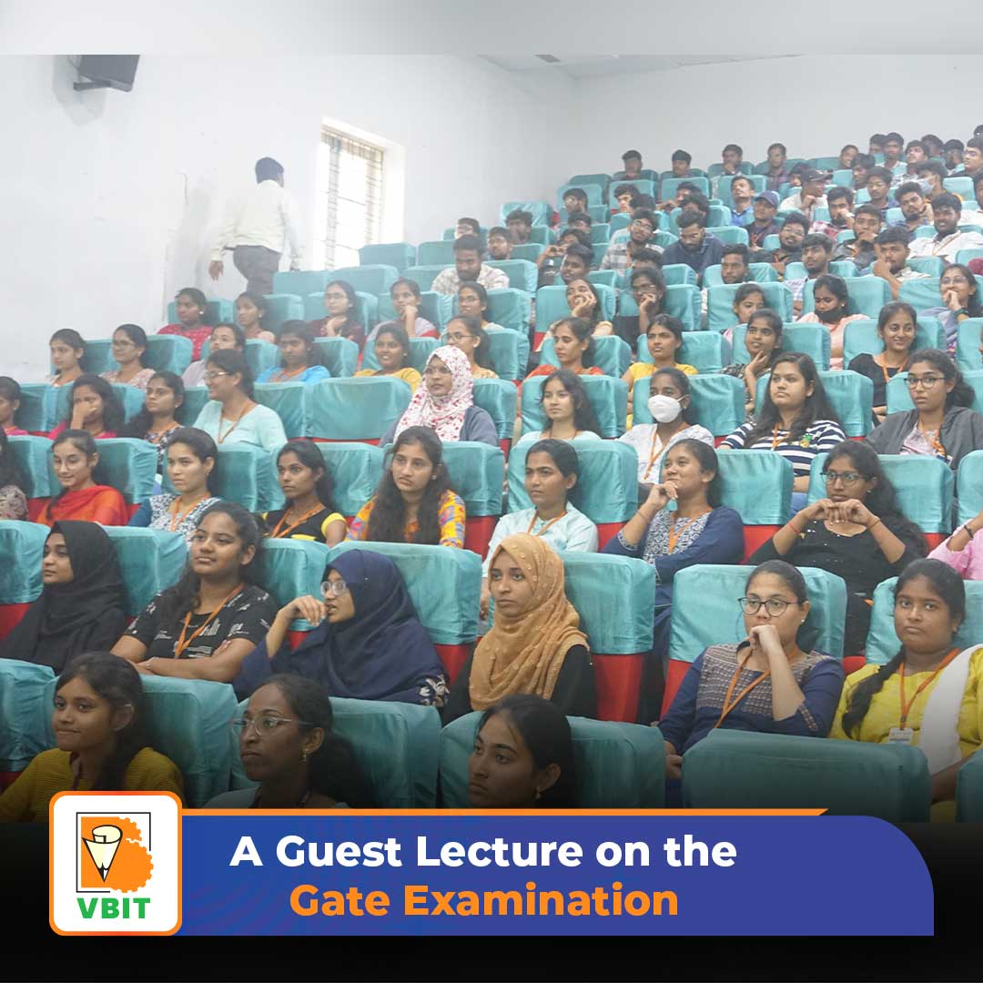 VBITHYD's tweet photo. The Dep of #CSE organized a #GuestLecture on the #GATEExamination on 25th Sep 2024. Prof Prasada Rao YVSSSV, Director of #VBIT, provided valuable insights into #GATEpreparation #Strategies, #ExamPatterns &amp; #CareerOpportunities for #EngineeringStudents.

#CSEDept #GATEExam #Skills https://t.co/MxDho4URWx