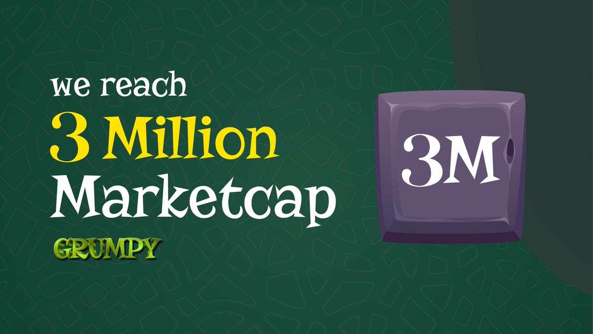 mrgrumpy_co's tweet photo. 📣 Another Milestone Reached! 🚀

$GRUMPY😀 has officially hit a 3 Million Market Cap!

Thank you to our amazing community for your continued support.
Together, we’re making an eco-friendly impact and growing stronger every day! Let’s keep pushing forward! https://t.co/yTQs7O7Vlc