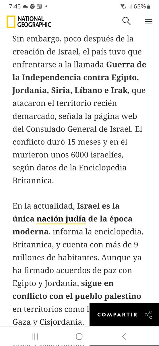 angel07sa's tweet photo. @Migue_ABR @eduardomenoni @pty_ra Israel se declara independiente el 14 de mayo de 1948, pero tenía una historia de más de 2000 años.
Y todos los conflictos de guerra, a sido invadida. https://t.co/JztxWJg7Sn
