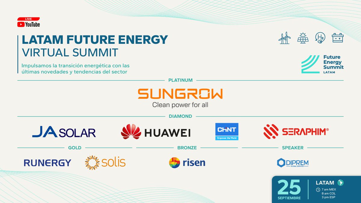 💻🔴 ¡En VIVO desde el LATAM Future Energy Virtual Summit! 

👉 ¡SÚMATE AL DIRECTO!
youtube.com/@futurenergysu…