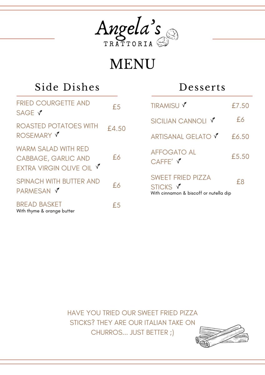 Angela’s trattoria (Pasta &amp; Pizza bar) is open in 5 ways B15 1LD 22-24 Islington Row (parking free in Frederick Road after 6PM and all day Saturday)
Follow us on Instagram @angelasbirmingham 
Open Tuesday to Friday 5-11PM and Saturday 11AM-11PM
Walk in only