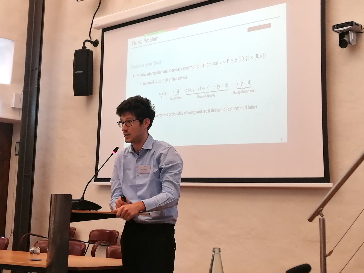 Chiara Lacava (@chiaralac) on Twitter photo Elia Sartori shows how prediction models improve #compliance raising #deterrence of enforcement rather than by improving audit targeting. Info reduces high incomes evasion, creating a fairer tax system. <a href="/miguel_almunia/">Miguel Almunia</a> identifies assumptions to relax to extend to LMI countries Elia Sartori shows how prediction models improve #compliance raising #deterrence of enforcement rather than by improving audit targeting. Info reduces high incomes evasion, creating a fairer tax system. <a href="/miguel_almunia/">Miguel Almunia</a> identifies assumptions to relax to extend to LMI countries