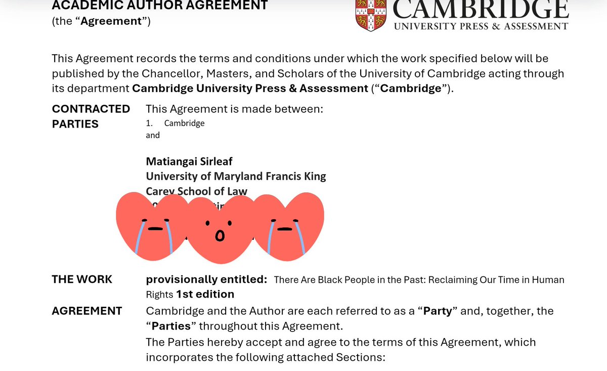 In book contract news, There Are Black People in the Past: Reclaiming Our Time in Human Rights centers the marginalized histories of Black peoples' rights priorities, disrupts standard human rights accounts, &amp; considers the repressive + radical power of rights. Live footage me rn