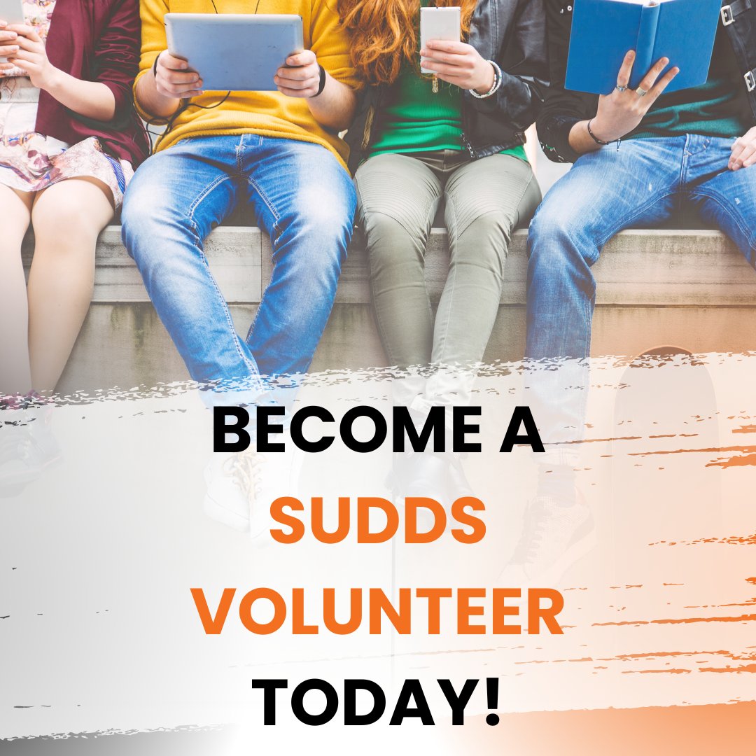 SUDDsCoalition's tweet photo. Want to be part of something meaningful? SUDDs is looking for passionate volunteers to help us empower youth and raise awareness about the risks of substance abuse.

Your time and energy can make a real impact. Join us today!

 #VolunteerWithSUDDs #CommunityCare #SUDDs https://t.co/5pgk5EhWec