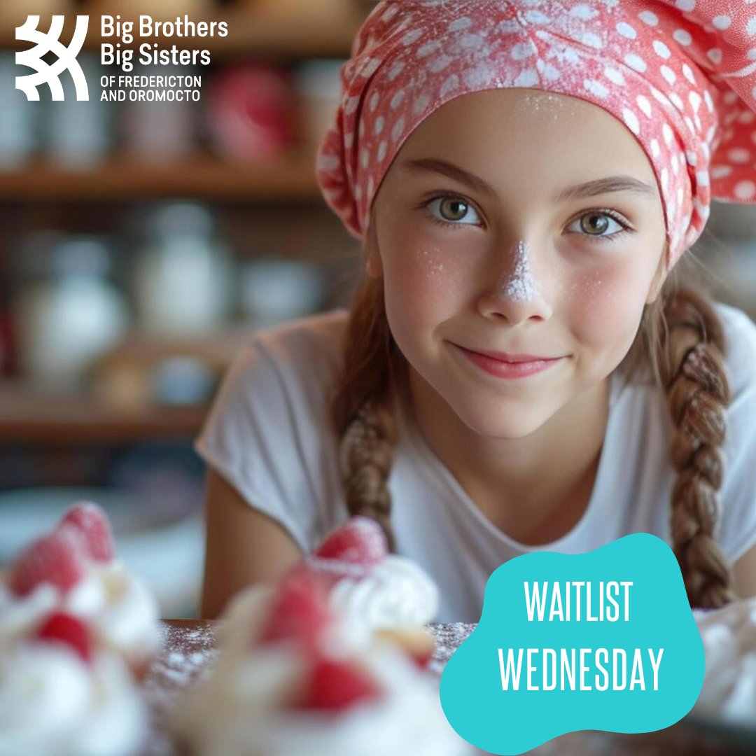 A 12-year old girl (not pictured) is waiting in Fredericton to meet his Big Sister. She loves to bake  play board games and loves animals. In her spare time she loves watching movies and making crafts. This young girl also loves hockey . 
Apply today: bit.ly/BBBSFvolunteer