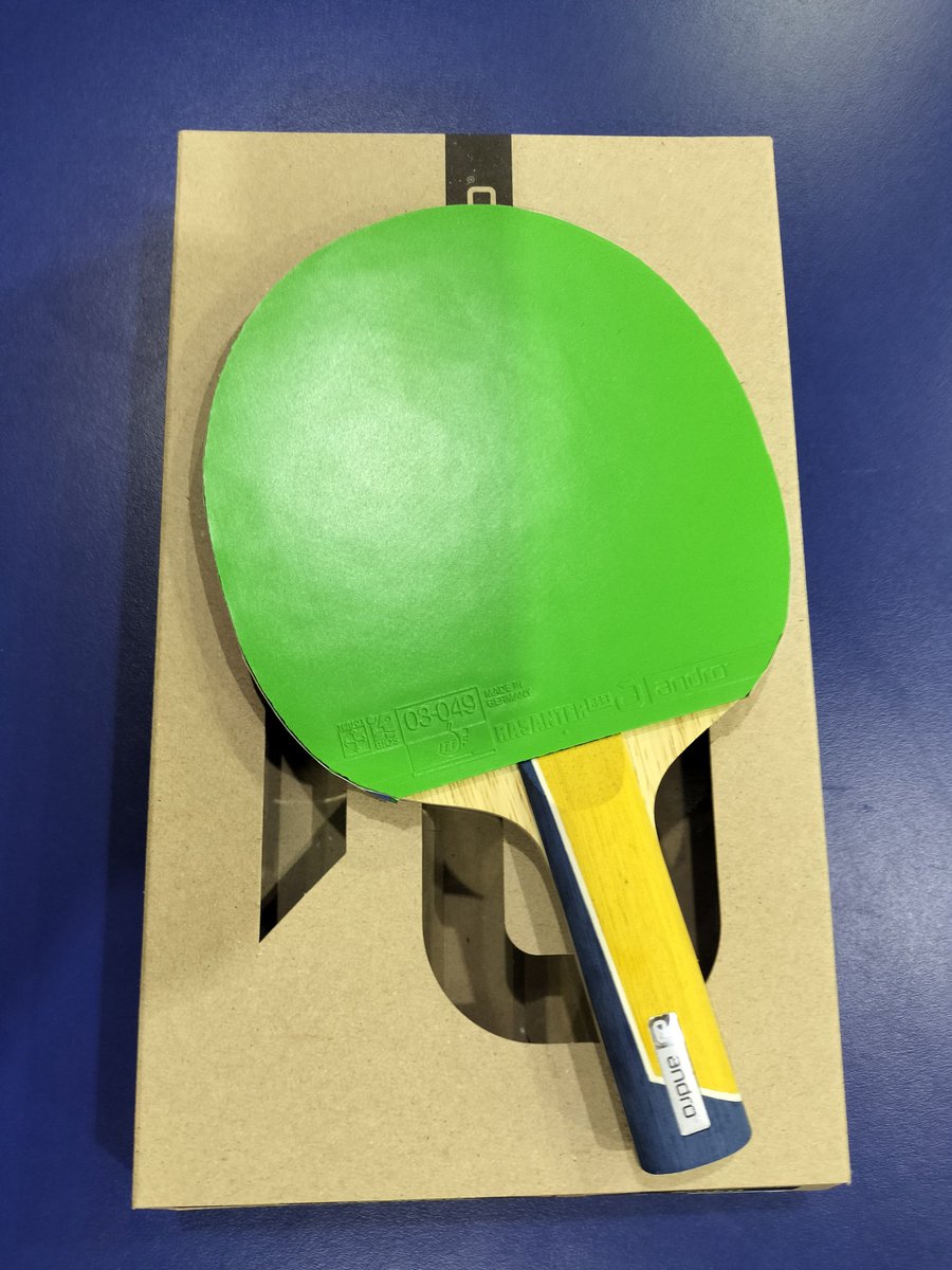 works_spin's tweet photo. 最近あんまりXでポストしてなかったけどボクは生きてます！
来月のアンドロの講習会に向けてラケットを新調してみました
ボクみたいなレベルの人には使いやすいです☺️
#アンドロジャパン
#andro 
#SPINWORKS https://t.co/d1x1WptB1W