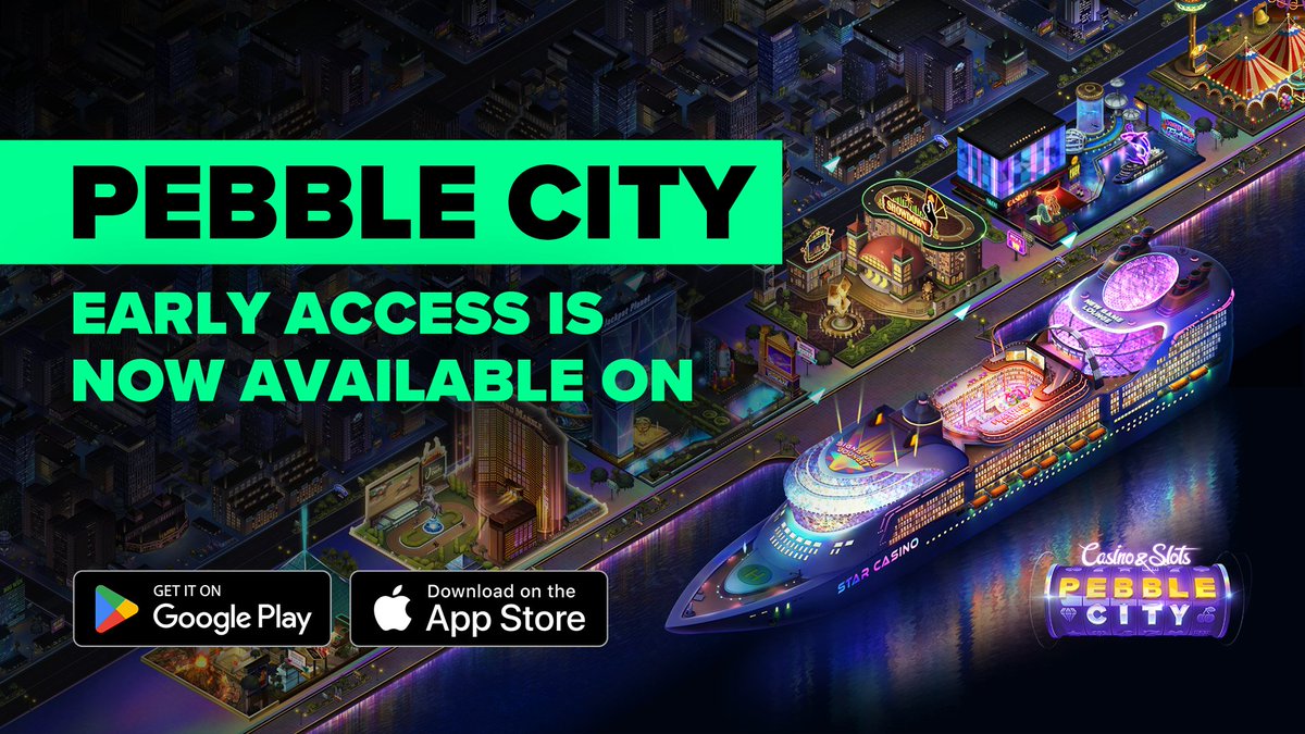 🎉The future of social casino gaming is here. 

Pebble City Early Access has officially landed on Google Play &amp; the Apple App Store! 🎰

Start your journey NOW! 🎮✨
    - Google Play: bit.ly/3TIhJxL
    - Apple App Store: bit.ly/4ezZYJ0

✍️Learn More: