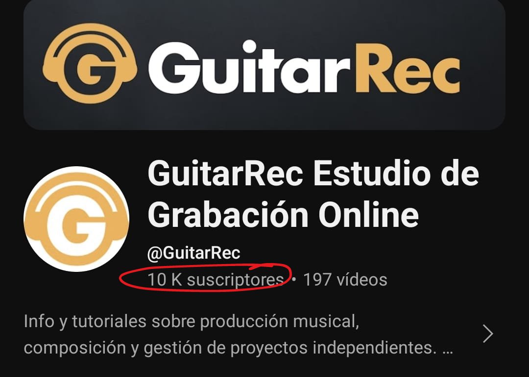 ¡Ya somos 10,000 en YouTube! Gracias por seguirnos y por todo el apoyo al contenido que ofrecemos de forma gratuita sobre composición, producción y marketing musical. ¡Seguimos con más ganas que nunca!

youtube.com/@GuitarRec

#produccionmusical #GuitarRec #EstudioDeGrabación
