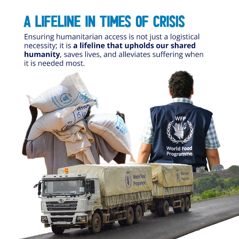 WFP's tweet photo. In conflict zones, humanitarian aid is a lifeline—but gaining access is often met with violence, interference, and bureaucratic obstacles.

We must prioritize safe, unrestricted access to save lives. 

➡️Swipe to learn more. ➡️