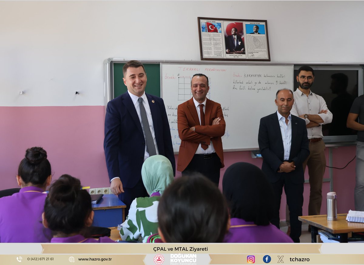 tchazro's tweet photo. Kaymakamımız Doğukan KOYUNCU;

Hazro Çok Programlı Anadolu Lisesi, Mesleki ve Teknik Anadolu Lisesi’ni ziyarette bulundu.

@DogukanKoyuncu_ https://t.co/KJjphAUena