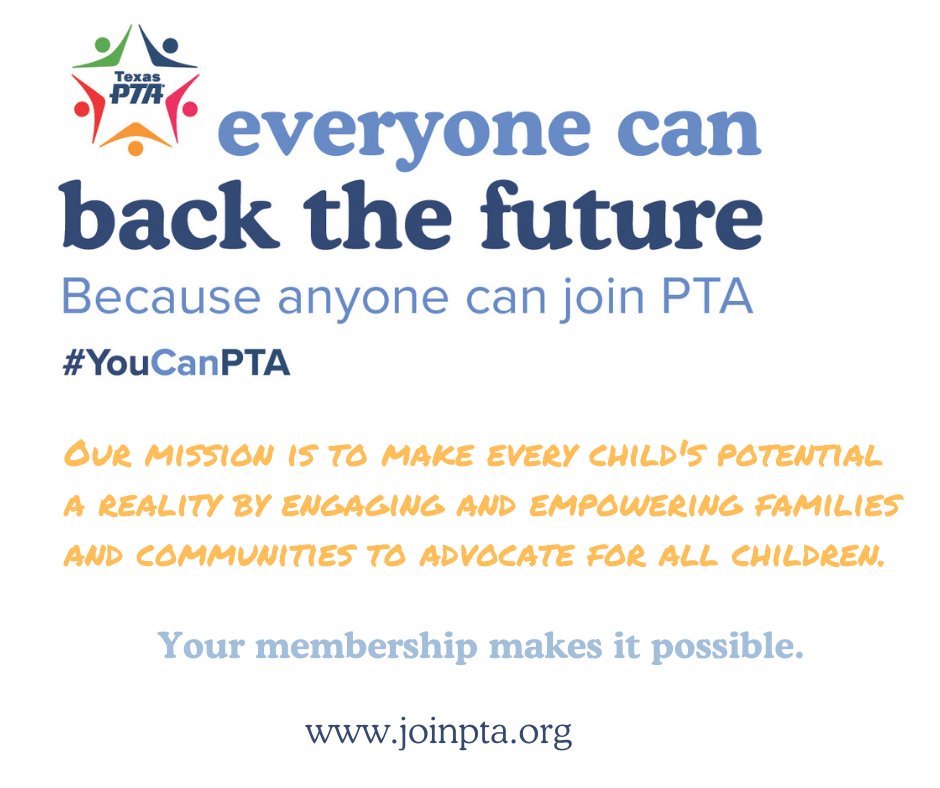 Whether it's school spirit, teacher morale, family engagement, programs that enhance the school day or supportive school extras to make the school day better/easier, every PTA big and small works to help all students. JoinPTA.org