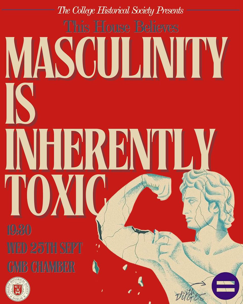 Our debate tonight, This House Believes Masculinity (with DUGES) is Inherently Toxic, will begin tonight at 7:30pm!

We're looking forward to a great conversation on the history of masculinity and its state in modern society!