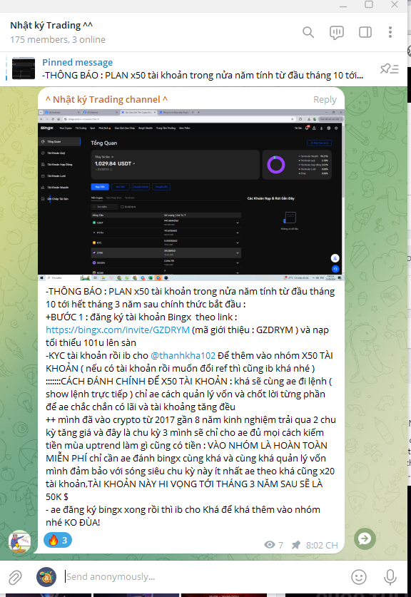 khacrypto102's tweet photo. - THỬ THÁCH X50 TÀI KHOẢN TRONG NỬA NĂM sẽ show lệnh trực tiếp ae nào muốn theo khá thì vào nhóm trên tiểu sử nhé ! https://t.co/jGGItRXuGq