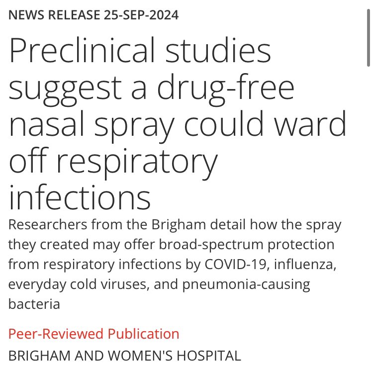 Dana Parish (@danaparish) on Twitter photo 🔥 New, promising data on Profi Nasal Spray (aka PCANS) as prophylaxis for respiratory viruses: 
“The researchers developed the formulation and studied its ability to capture respiratory droplets in a 3D-printed replica of a human nose. They showed that when sprayed in the nasal 🔥 New, promising data on Profi Nasal Spray (aka PCANS) as prophylaxis for respiratory viruses: 
“The researchers developed the formulation and studied its ability to capture respiratory droplets in a 3D-printed replica of a human nose. They showed that when sprayed in the nasal