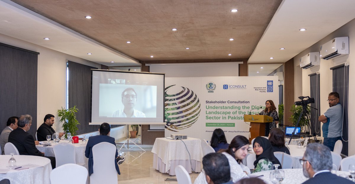 UNDP_Pakistan's tweet photo. 🌐 Exciting Week Ahead! 🚀

The @UNDP Insurance and Risk Finance Facility in collaboration with @SECPakistan is driving the digital transformation of Pakistan’s insurance sector. At the first stakeholder consultation in Karachi, industry leaders and #InsurTech providers discussed strategies to streamline processes, operations, and data management - laying the foundation for a #DigitalFutureForAll.

#Insurance4SDGs #InsurTechTransformation #UNDPinPakistan