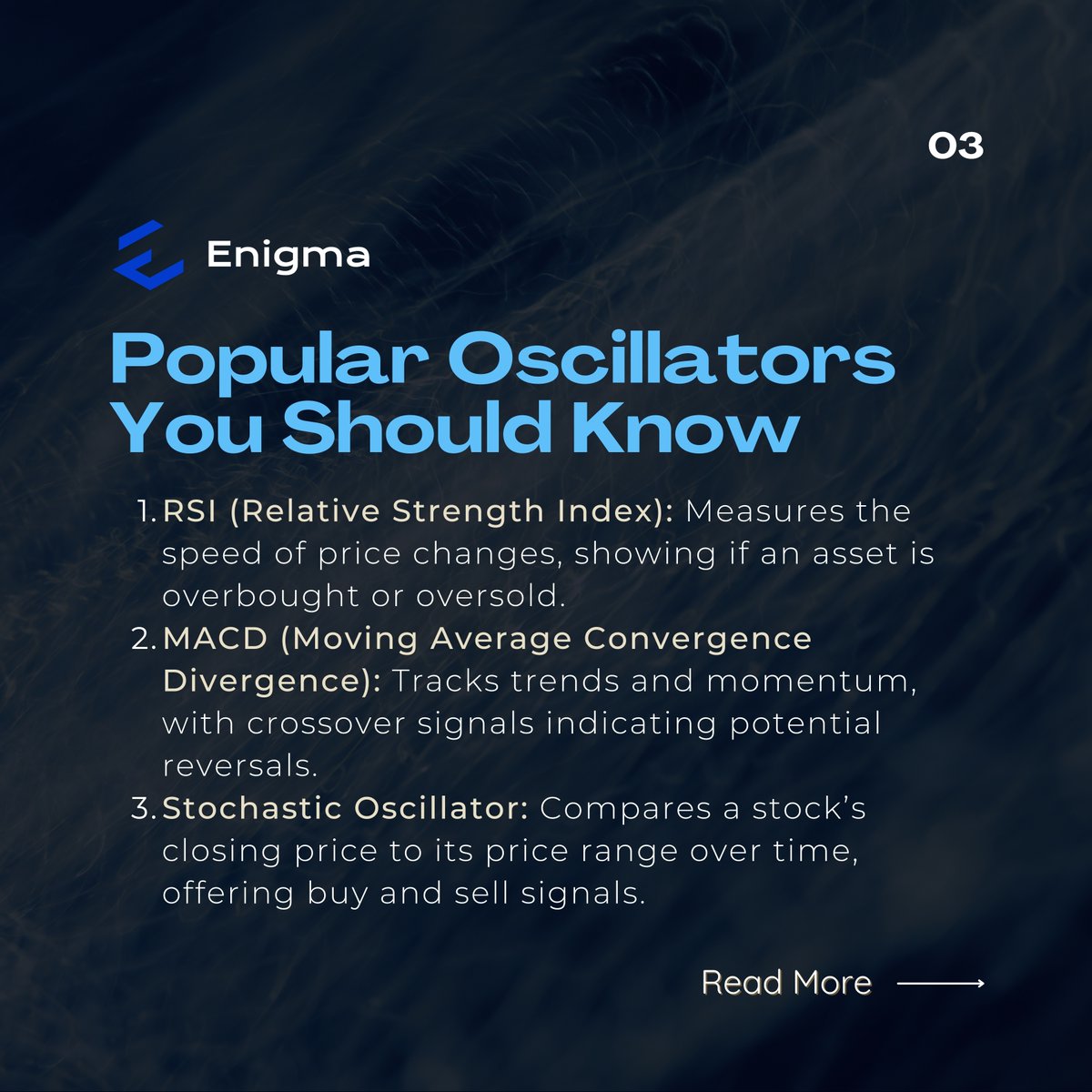 EnigmaToolbox's tweet image. What are Oscillators in Trading? 📉🔄

Empower your trading with Enigma&apos;s advanced tools, so you never miss a beat. 
Stay with #Enigmatoolbox
Visit enigma.fm FM!

______

 #trading  #forextrader #tradingtips #investing #daytrading #stockmarket