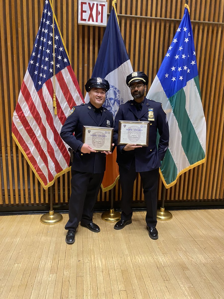 Congratulations to P.O. Libongco and Sgt. Lutchman on receiving their HOPE Awards today! Your dedication and service continue to inspire our community. Well deserved!