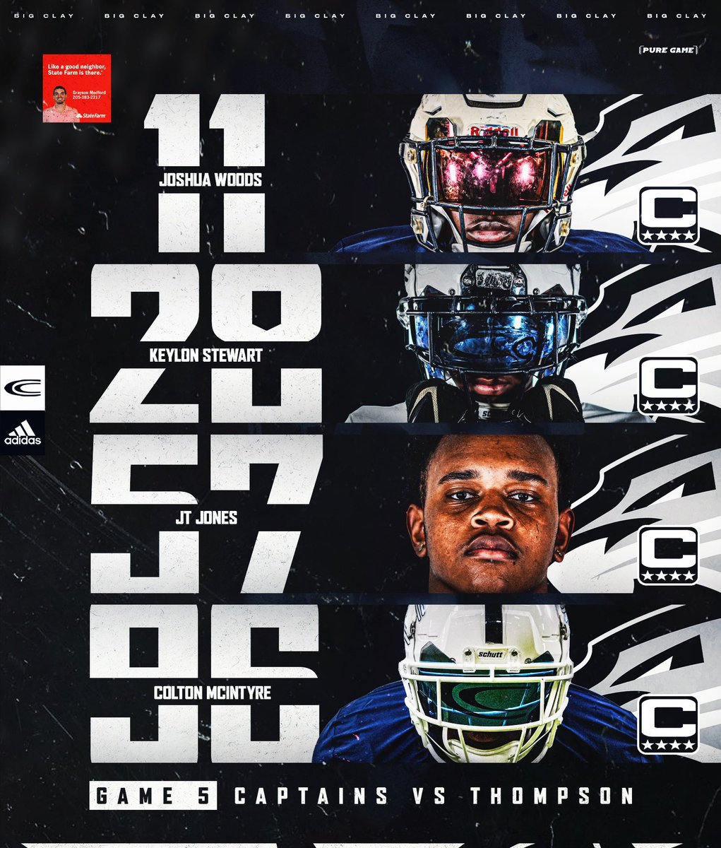 Captains for Thompson week #BigClay #COE