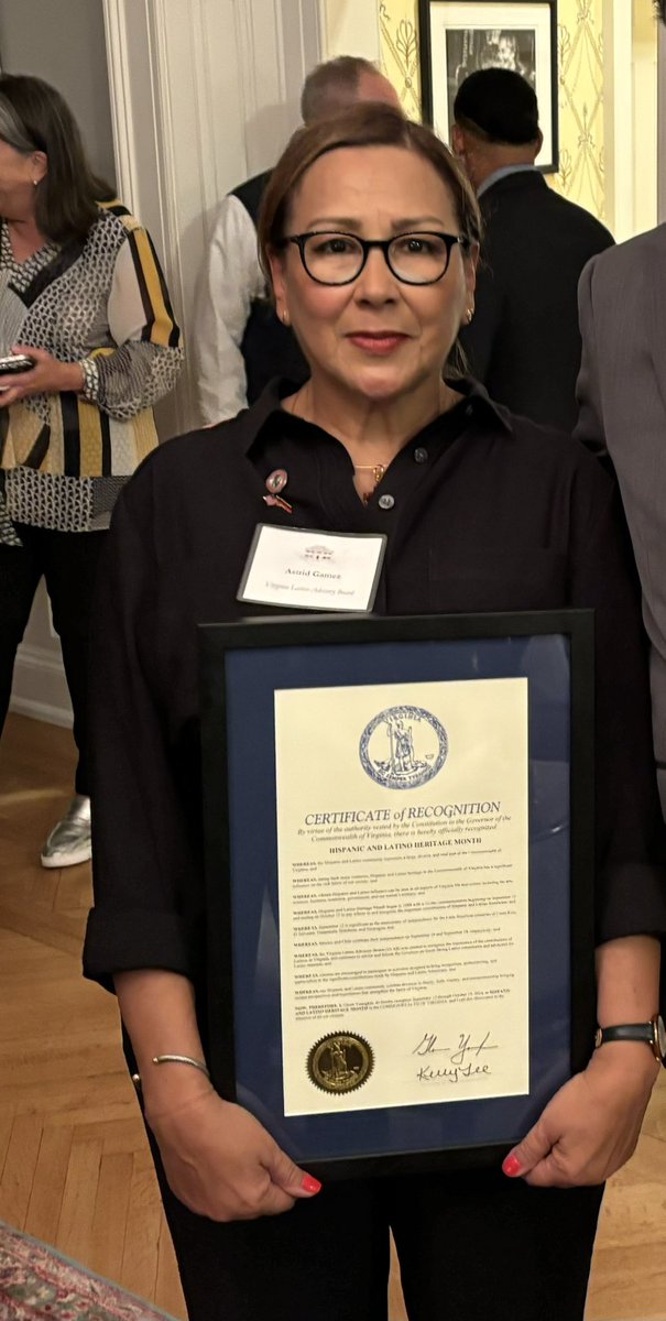 agamez128's tweet photo. Thanks a million @GovernorVA for your service and recognized the Latino/Hispanic community in Virginia! https://t.co/mmwTdFQLmX