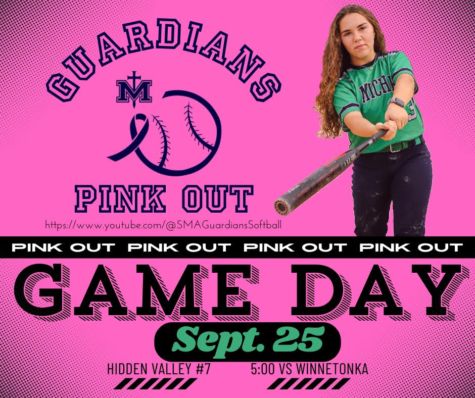 🩷🩷🩷PINK OUT🩷🩷🩷

🚨GAMEDAY🚨
🥎St. Michael Guardians Softball🥎
🆚Winnetonka Griffins🆚
🕔5:00 PM🕔
📍Hidden Valley - Field 7📍

#GuardUp

<a href="/SMAActivities/">SMA Activities</a> <a href="/SMACatholic/">SMA Catholic</a> <a href="/SMA_principal/">Mary Kroening</a>