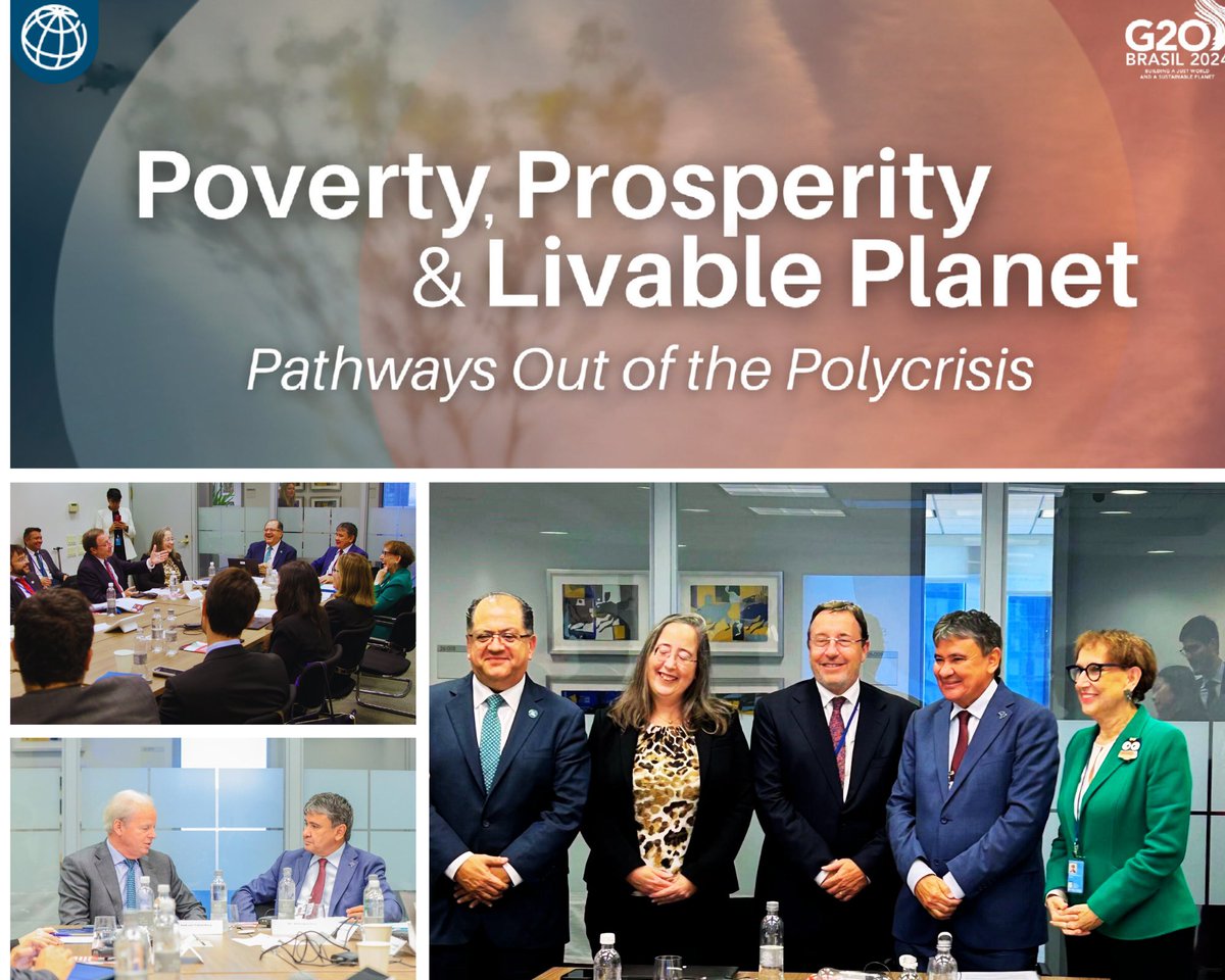 Luis Felipe López-Calva (@lflopezcalva) on Twitter photo Delighted to pre-launch in New York the <a href="/WorldBank/">World Bank</a> report “Poverty, Prosperity, and Livable Planet: Pathways Out of the Polycrisis”, an analysis offering the first postpandemic assessment of global progress while exploring potential pathways out of the polycrisis.
Special Delighted to pre-launch in New York the <a href="/WorldBank/">World Bank</a> report “Poverty, Prosperity, and Livable Planet: Pathways Out of the Polycrisis”, an analysis offering the first postpandemic assessment of global progress while exploring potential pathways out of the polycrisis.
Special