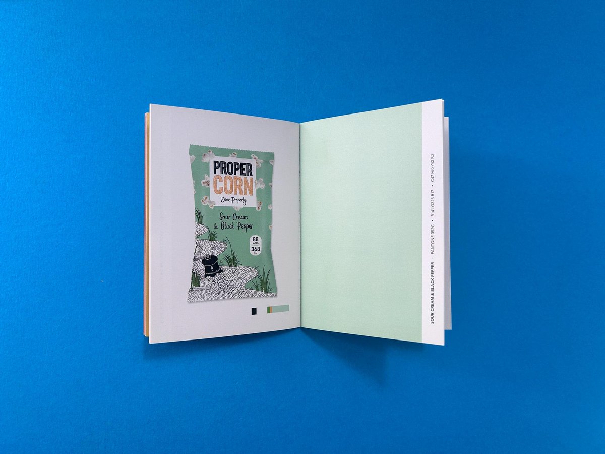 ExWhyZedPrint's tweet image. Brand Guidelines Printing 🍿

Bold colours and clean layouts, ensured that every detail of Propercorn’s ethos shines through. This A6 booklet was printed in CMYK, and perfect bound for durability.

#creativeprinting #branding #marketing #bookprinting