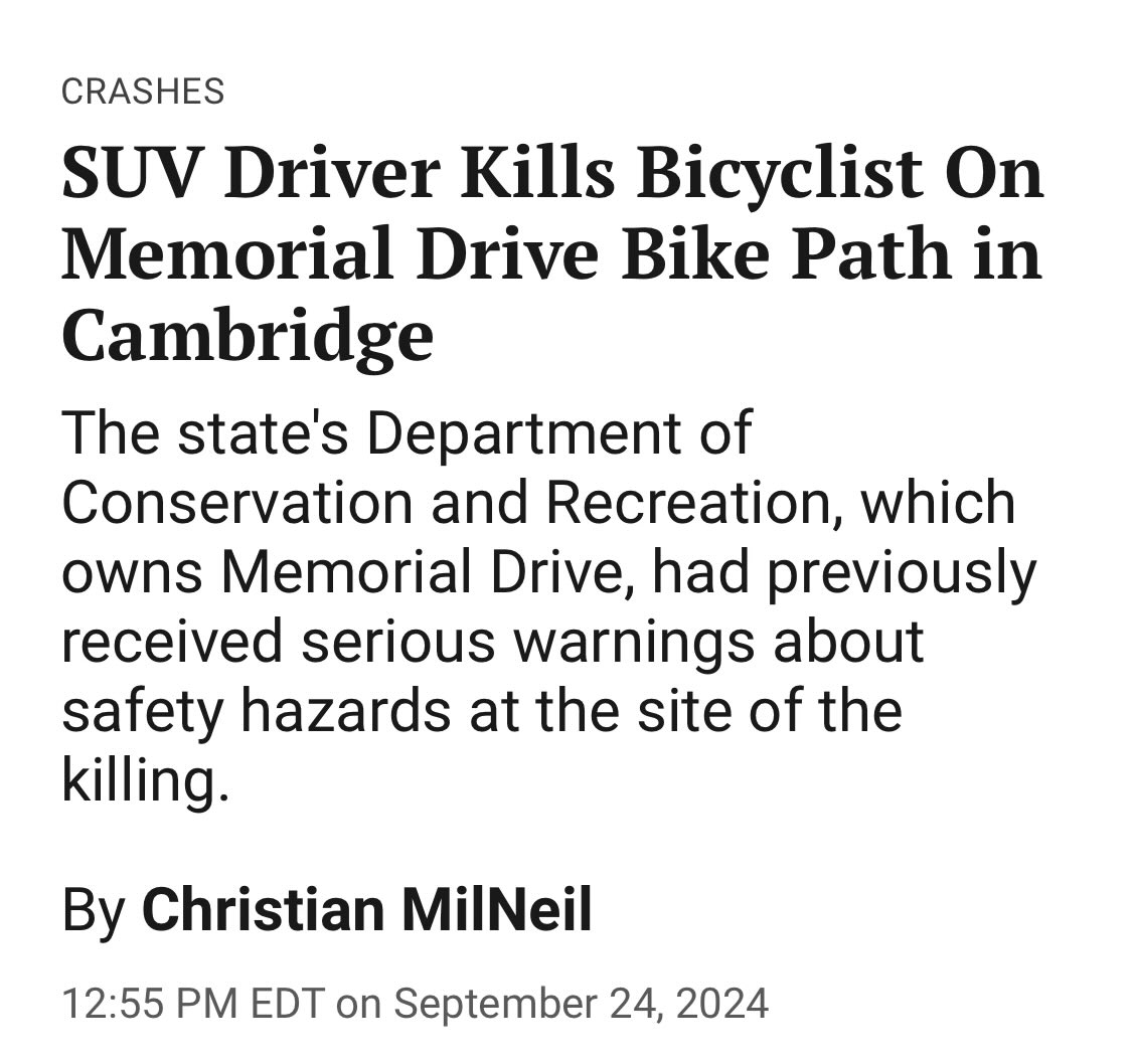 THIS is how you write a headline and sub header to an article on events like this.

mass.streetsblog.org/2024/09/24/suv…