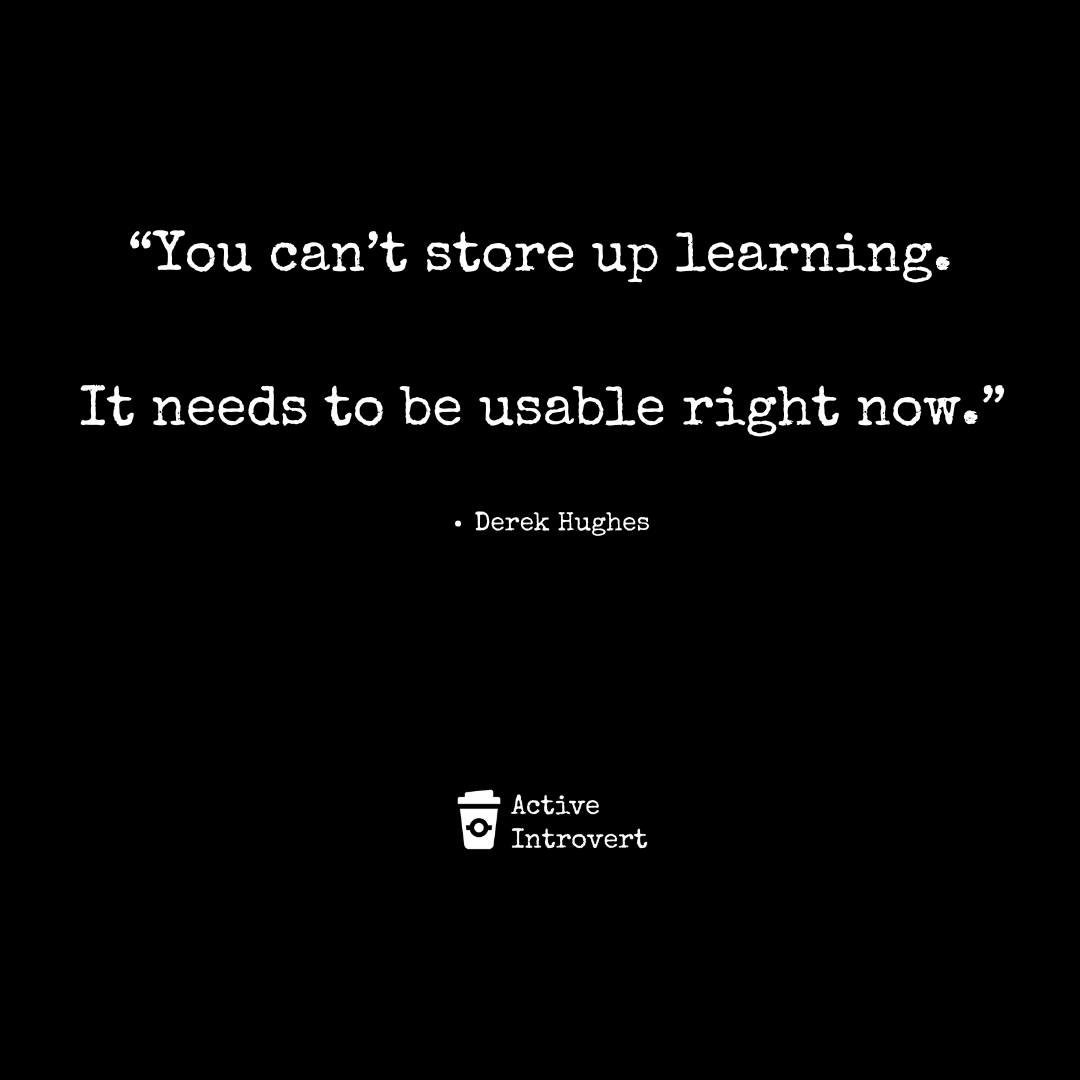ActiveIntrovrt's tweet image. Action over collection. 

#activeintroverts #pathtosuccess #learning #introvertbusinesses