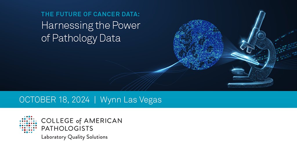 Pathologists's tweet photo. Attending CAP24? Join colleagues and industry leaders in Las Vegas for The Future of Cancer Data summit on October 18 and discover how the untapped potential of cancer pathology data can improve outcomes for cancer patients. #PathData
https://t.co/WHBbodkEqA https://t.co/Kwsad0MKdH