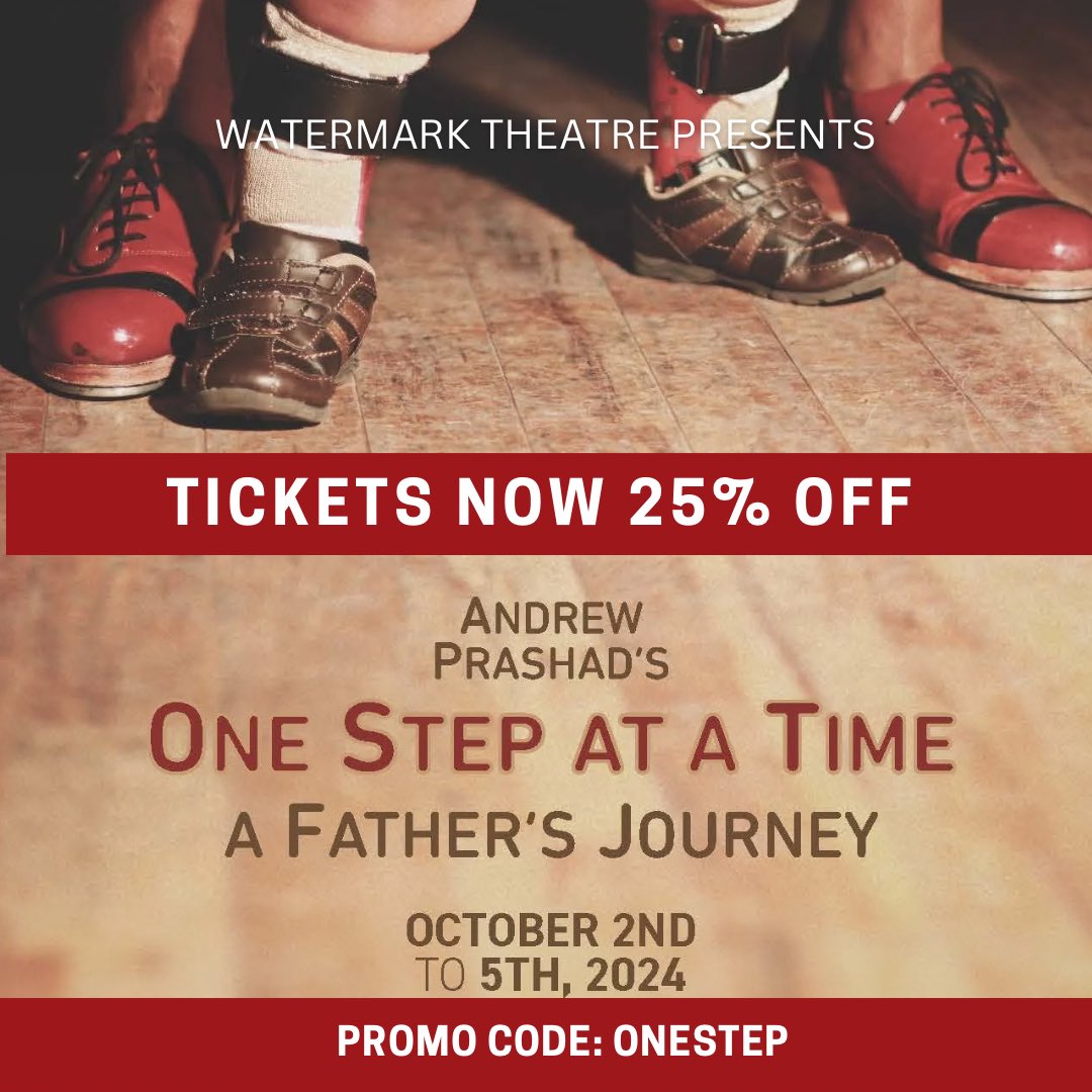 ✨Just one week until One Step at a Time by Andrew Prashad!

🗓️ October 2nd-5th

🎟️Tickets are now 25% off. Available at locarius.io/organizations/… or 902-963-3963. Use Promo Code ONESTEP.