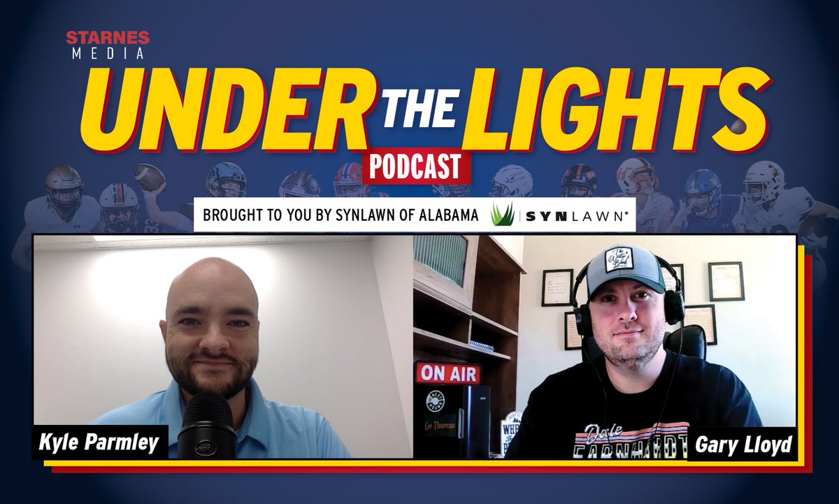 KyleParmley's tweet photo. 🚨🏈🎙

A new episode of the Under the Lights podcast presented by @synlawnalabama is out!

@GaryALloyd and I discuss everything we've seen in high school football, and some other very important things (like the Braves).

Also a tremendous interview with @HWD_Football QB @11willmyers11 and a reveal of last week's Player of the Week and this week's Game of the Week.

Check it out right now, this instant...
YouTube: https://t.co/kqVt12j4MR

Spotify: https://t.co/0TjVLSC6yz

Apple: https://t.co/NAXnzndMmU