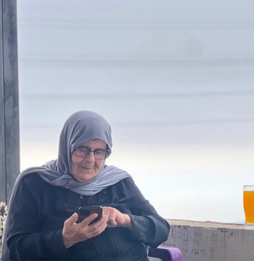 الله يرحمك يا تاتا شهيدة. 
My grandmother passed away today by an Israeli airstrike, and a part of me went with her. May Allah bless her with the highest rank in heaven, and may her martyrdom not be in vain.