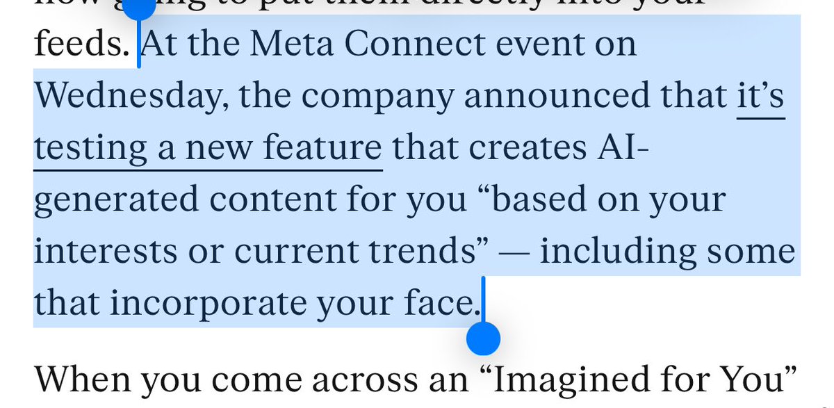 Meta is going to shove even more AI slop down your throat but this time it’ll have your face in it. 

There’s really no words to describe how much I loathe this company
