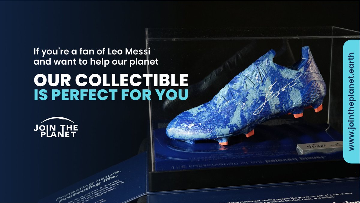 Our commitment to the environment inspires us to achieve amazing things—like this limited-edition collectible, crafted in collaboration with Leo Messi.

If you're a Messi fan, now’s your chance to be part of our team!

Find out more at jointheplanet.earth