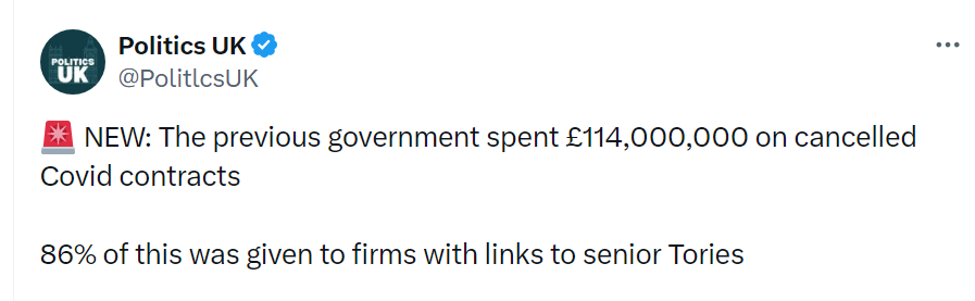 GBNews23653867's tweet image. 🚨@trussliz @markjenk @EstherMcVey1 @RobertJenrick @TomTugendhat @KemiBadenoch @JamesCleverly are very quiet on this. Imagine how many OAP's £114,000,000 would warm or extra prison cells it would build? It might even build a few of the 40 promised hospitals!!!
#ToryCorruption