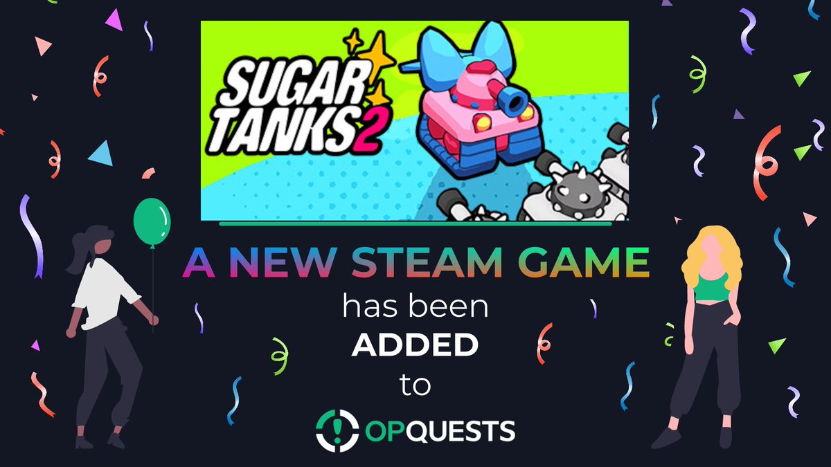 opquests's tweet image. We just added Sugar Tanks 2 on opquests.com💚

✅Make sure to #claim it for free before it runs out!

✅Follow us to receive #updates on when we add the next batch of #free #Steam #games!

🎁  🎁

 #giveaway #giveaways #freebies #QUEST