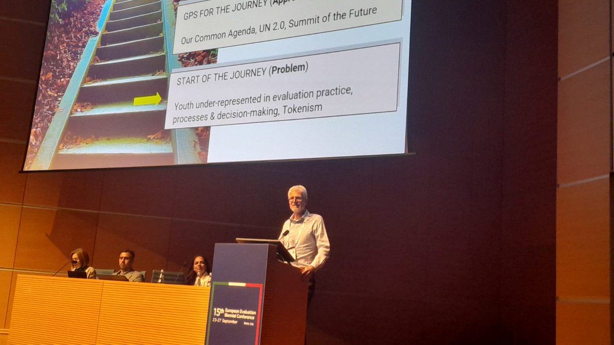 How can the evaluation community move towards real, meaningful &amp; innovative engagement of youth in evaluation?

➡️#PactForTheFuture, with a focus on #YouthLead fuels the journey ahead. Let's commit action to advance young people in evaluation!

Today at #EES24