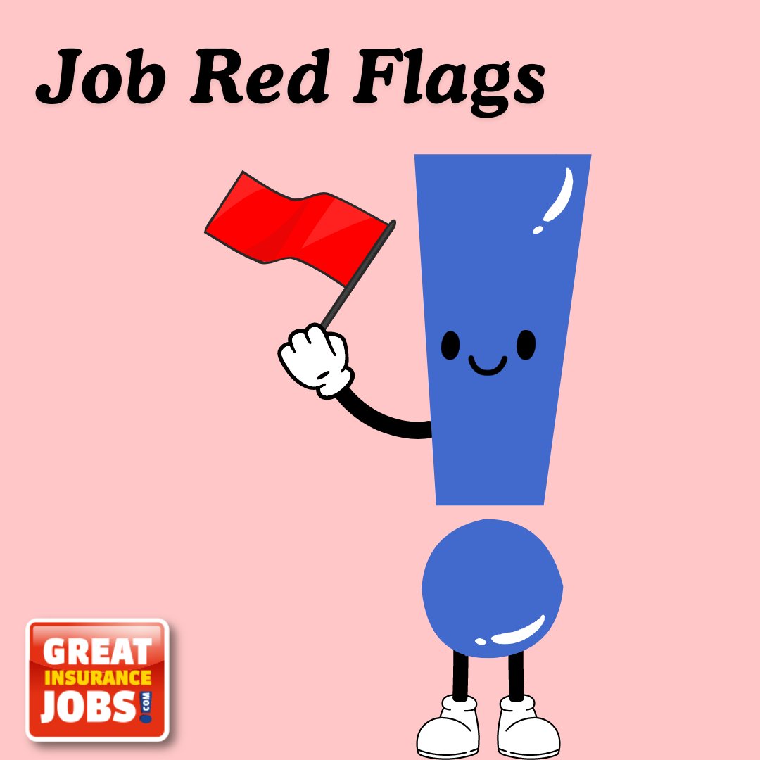 InsuranceCareer's tweet image. Navigating the job market can be tricky—watch out for these red flags! 🚩 #JobMarketTips #CareerAdvice